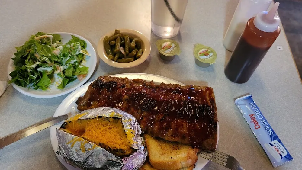 Half Slab Ribs with House Salad